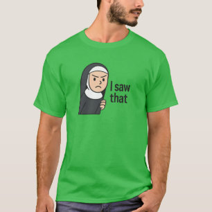 T-shirt caricature nun j'ai vu ce mème de jésus