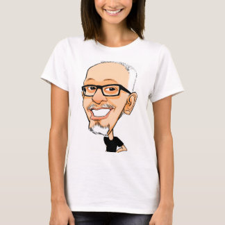 T-shirt Caricature of a Man with Glasses