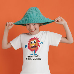 T-shirt Caricature orange mignonne Monster amusant pour le