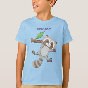 T-shirt Caricature pour bébé au raton laveur joyeux