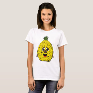 T-shirt Caricature pour femmes à visage ananas drôle, ZSSG