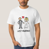 T-shirt Caricature pour mariée et mariée (Devant)
