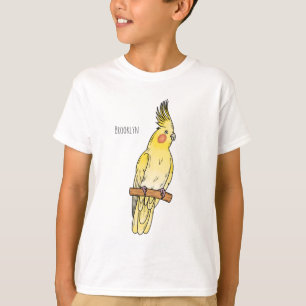 T-shirt Caricature pour oiseaux Cockatiel