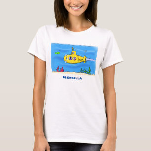 T-shirt Caricature sous-marine joyeuse