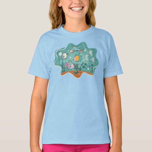 T-shirt Caricature sous-marine Ocean Life (Devant)
