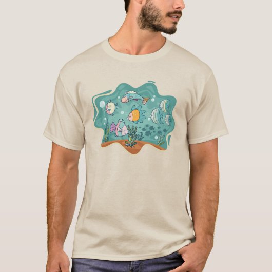 T-shirt Caricature sous-marine Ocean Life (Devant)