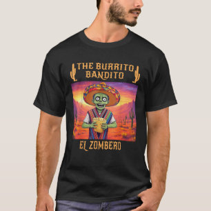 T-shirt Caricature Zombie Funny Halloweens Le Burrito Band