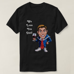 T-shirt Caricatures personnalisées "nous t'aimons papa"
