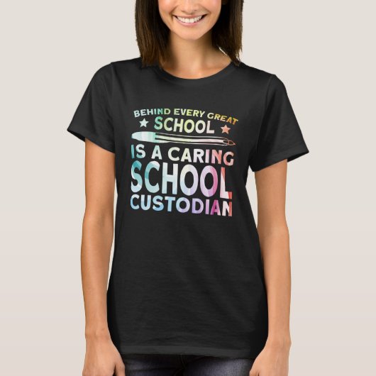 T-shirt Caring School Custodian (Devant)