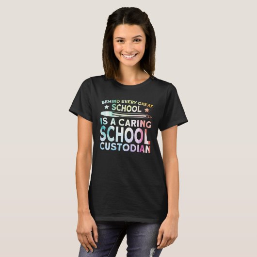 T-shirt Caring School Custodian (Devant entier)