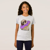 T-Shirt Carlin adorable de beignes (Devant entier)