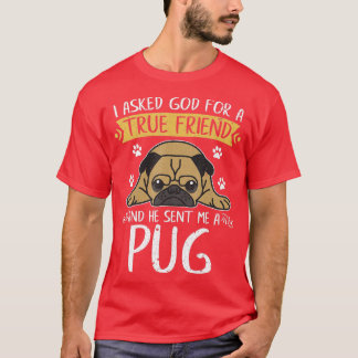 T-shirt Carlin Amoureux des chiens Jésus Christ Prière Car
