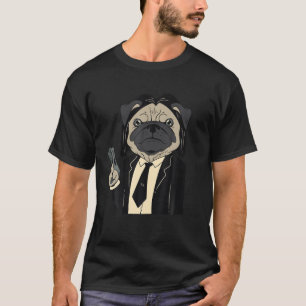 T-shirt Carlin Badass Gangster Cartoon Funny Pet Amoureux