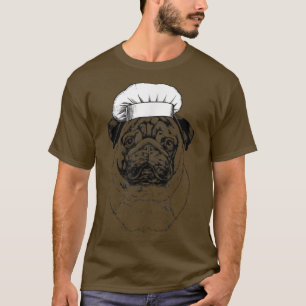 T-shirt Carlin Chien Cuisinier Chef Drôle Cuisine