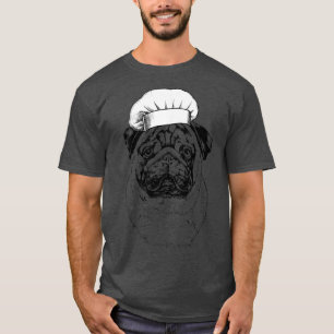 T-shirt Carlin Chien Cuisinier Chef Drôle Cuisine