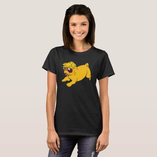 T-shirt Carlin Chien Puppy Slice Of Pizza Pet Box (Devant entier)