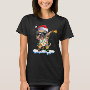 T-shirt Carlin Dabbing Lumières de Noël Drôle Garçons Fill