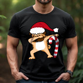 T-shirt Carlin Dabing Fêtes de Noël de chien