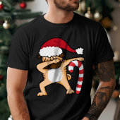T-shirt Carlin Dabing Fêtes de Noël de chien