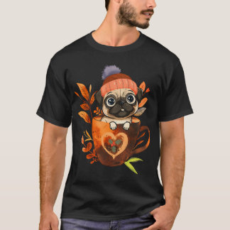 T-shirt Carlin dans une tasse de café avec Noël
