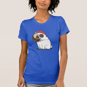 T-shirt Carlin de bande dessinée dans le costume Pugicorn