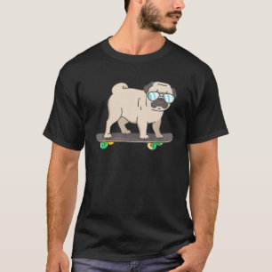 T-shirt Carlin de skateboard Chemise Carlin Chien sur Skat