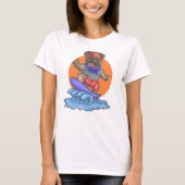 T-shirt Carlin de surf mignon (Devant)