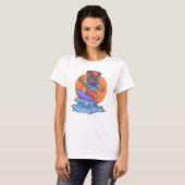 T-shirt Carlin de surf mignon (Devant entier)