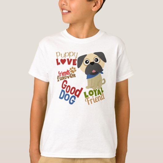 T-shirt Carlin Dog meilleur ami (Devant)