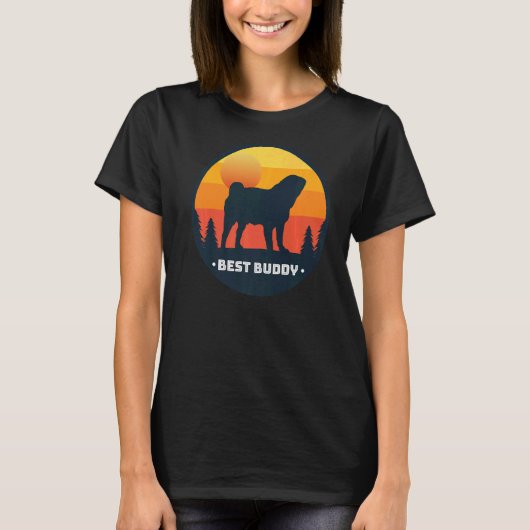 T-shirt Carlin Dog Retro (Devant)