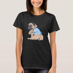 T-shirt Carlin Dog Tattoo I Love Mother Day