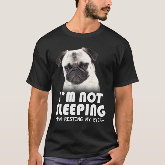 T-shirt Carlin dormant les yeux (Devant)