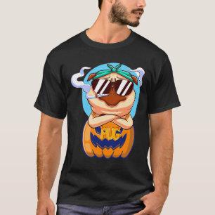 T-shirt Carlin Drôle Dans Citrouille Halloween 442