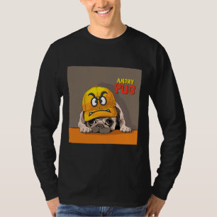 T-shirt Carlin en colère.Carlin mignon porte un drôle de c