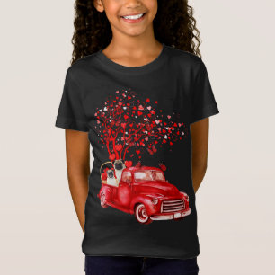 T-Shirt Carlin équitation Camion Rouge Saint Valentin Papi