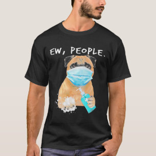 T-shirt Carlin Ew Personnes Chien Portant Un Masque Visage