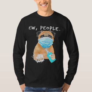 T-shirt Carlin Ew Personnes Chien Portant Un Masque Visage