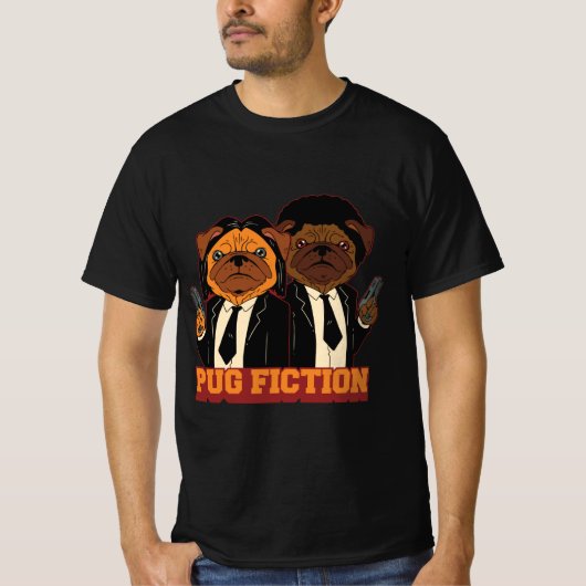 T-shirt Carlin Fiction Parody Chien (Devant)