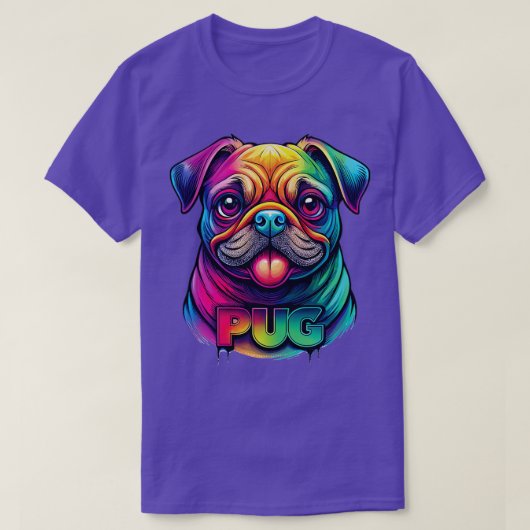 T-shirt carlin fou chien mignonne (Design devant)