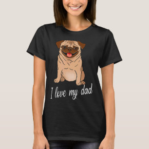 T-shirt Carlin Je T'aime Mon Papa Et Maman Amoureux De Car