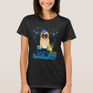 T-shirt Carlin juif Chien Menorah Casquette Chanukah Hanou