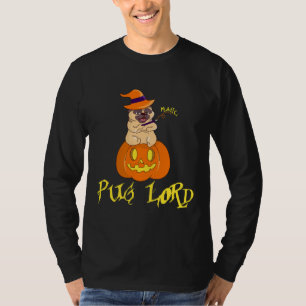 T-shirt Carlin Lord Halloween Chien sur Jack-o&x27;-lanter