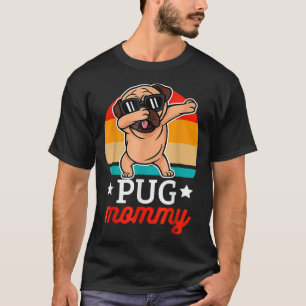 T-shirt Carlin maman Carlin Vintage chien Dabbing Joyeuse