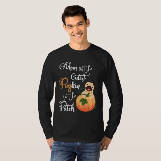 T-shirt Carlin Maman du PuGkin le plus croustillant dans l (Devant entier)