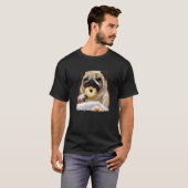 T-shirt Carlin Mangeant un Donut 3 (Devant entier)