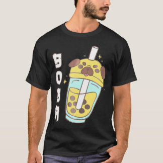 T-shirt Carlin mignon Boba Tea Kawaii Anime Japonais Drôle