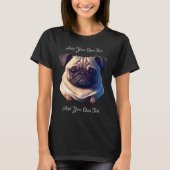 T-shirt Carlin mignon personnalisé Chien chiot (Devant)