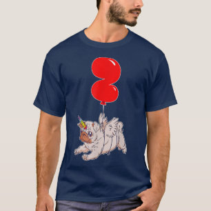 T-shirt Carlin mignon Unicorn2nd BirthdayKids Balloon Part