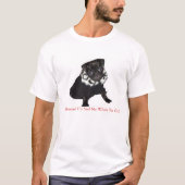 T-shirt Carlin noir mignon (Devant)