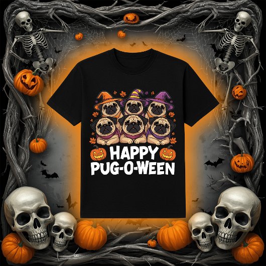 T-shirt Carlin-O-Ween | Chiens de Carlin d'Halloween adora